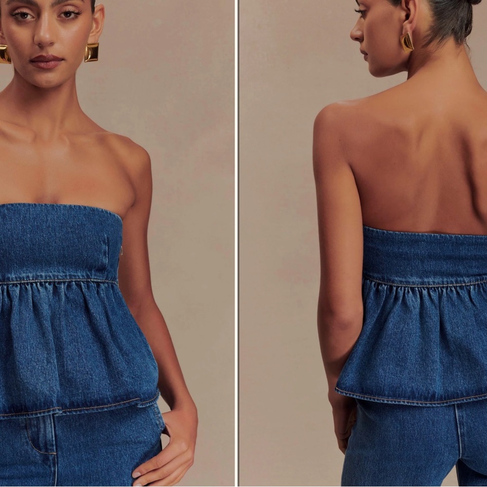 Pauline Denim Top - 90s Blue